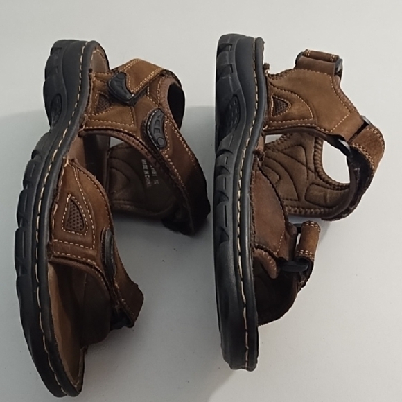 Brown Sandals with Adjustable 3 Velcro Straps - Picture 11 of 13